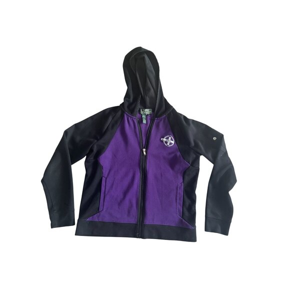 RALPH LAUREN Active LRL Purple Black Hoodie Sweatshirt Size M - Picture 8 of 8